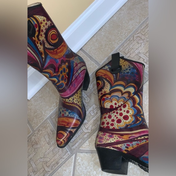 NATURE BREEZE western style RAINBOOTS women’s size 6 - Picture 2 of 10